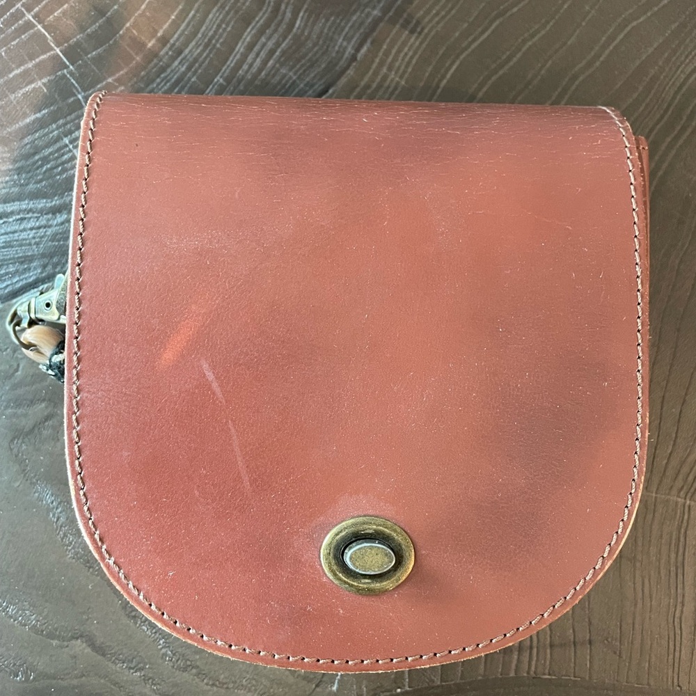 Tan Leather Crossbody Bag